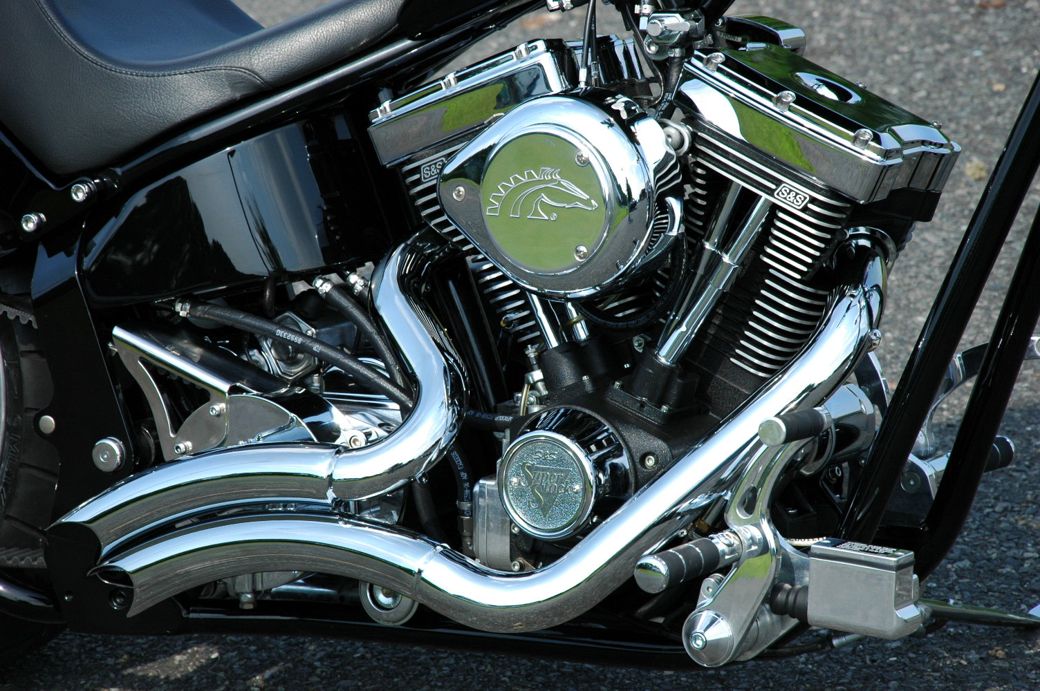 custom chopper exhaust