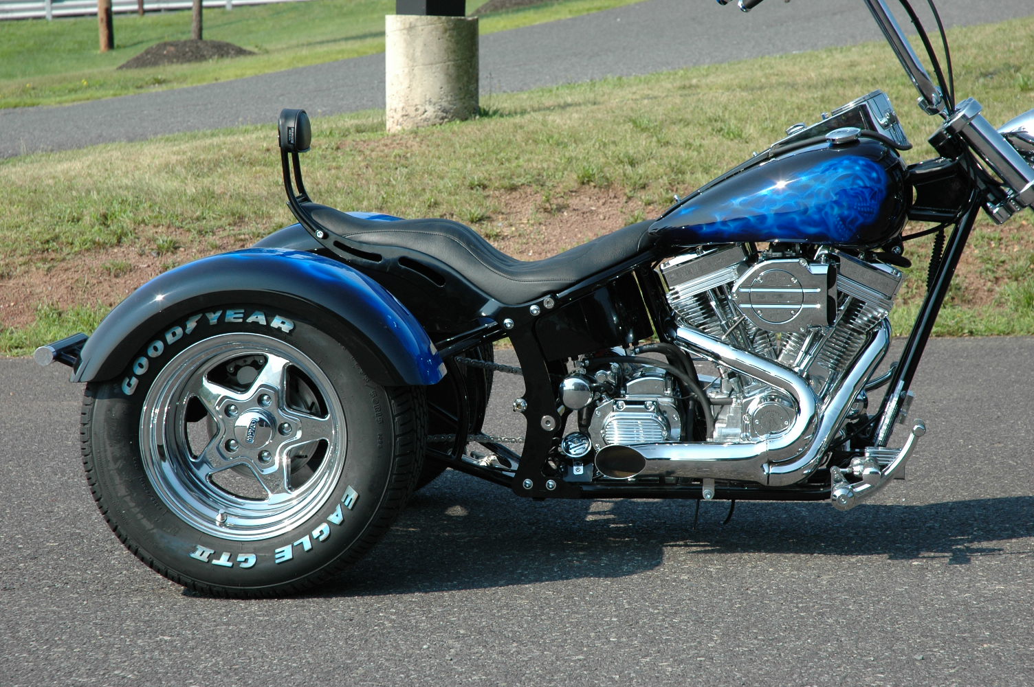 TRIKE AXLE CONVERSION KIT REAR END DIFFERENTIAL HARLEY CHOPPER CHAIN DRIVE