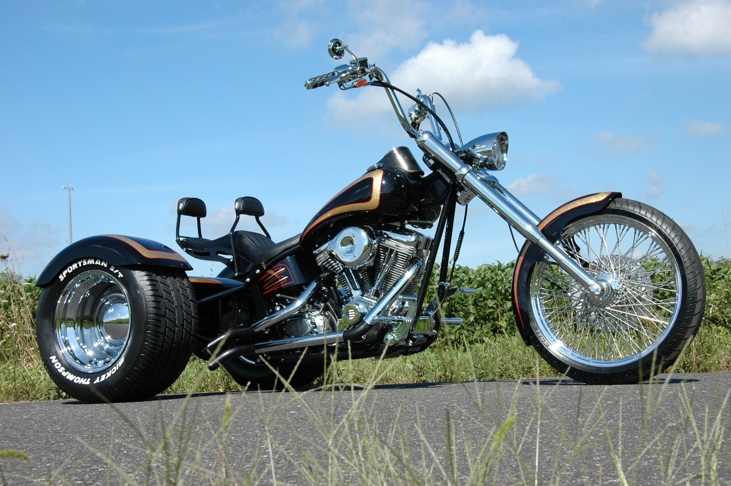 New trike softail chopper frame rolling chassis harley.